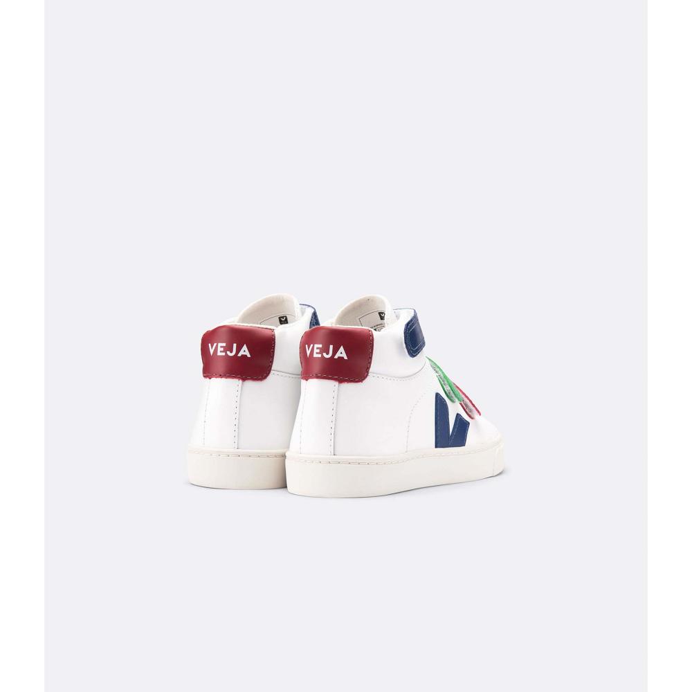 Veja ESPLAR MID LEATHER Vysoke Detske White/Red | SK 684TCE